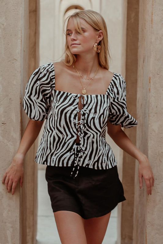 Gigi - blouse zebrée